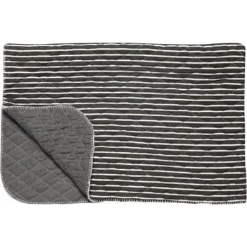 Koberec Pruhy šedé a bílé pruhované - Hübsch