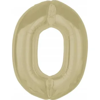 Balónek Fóliový balónek číslice 0 LATTE béžový NUDE číslice dekorace narozeniny 92cm HELIUM