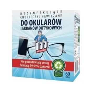 Hygienický ubrousek Vlhčené ubrousky na brýle Mr Magic 60 kusů