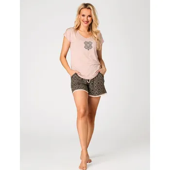 Pánské pyžamo Pyžamo Key LNS 730 A26 cr/r S-XL dámské meruňka L