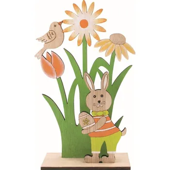 Velikonoční dekorace Dekorace Velikonoční zajíc 12,5 x 20,5 x 4,5 cm na postavení 7668