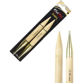 Nástroj na niť a příze Vyměnitelné dřevěné kruhové jehlice Knitpro Basix Birch 12 mm