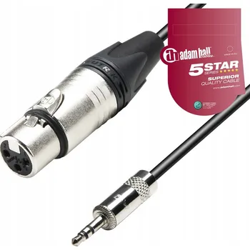 Audio kabel Kabel XLR - jack 3,5 mm Adam Hall K5MYF0300 3 m
