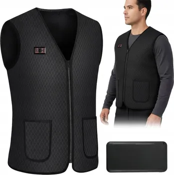 Pánská vesta VYHŘÍVANÁ VESTA USB XXL ELEKTRICKÁ BEZRUKÁVNÍK TEPLÁ