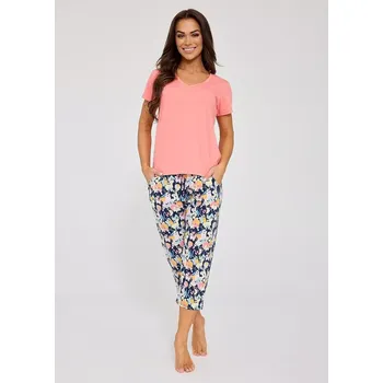 Pánské pyžamo Pyžamo Cornette 875/338 Violetta kr/r 3XL-5XL Růžová 4XL