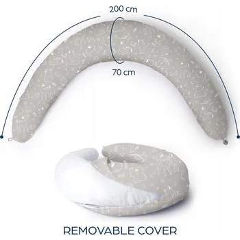 Kojící polštář NIIMO XXL těhotenský a kojící Polštář Na Kojení bavlny 200x70 cm