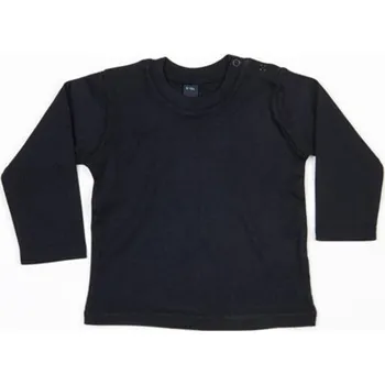 Kojenecké oblečení Babybugz Dětské tričko s dlouhým rukávem BZ11 Black 18-24 Monate
