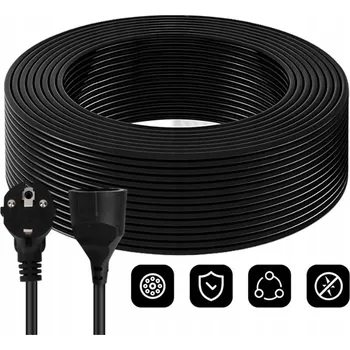 Napájecí kabel PRODLUŽOVACÍ KABEL 20M 3×0,75MM2 STAVEBNÍ ZAHRADNÍ SILNÝ PVC KABEL