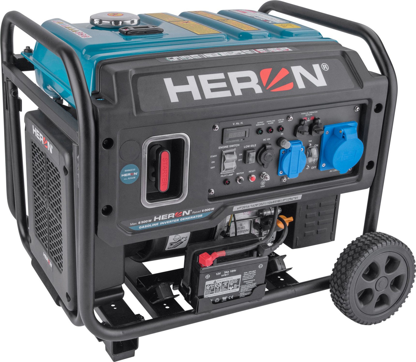 HERON elektrocentrála digitální invertorová, 6,5kW, el. start, dálkové ovládání