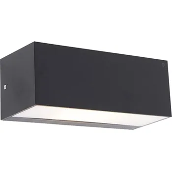 Nástěnné svítidlo Moderní černé nástěnné svítidlo IP65 - Houks