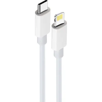 Datový kabel Kabel Maxlife USB typ C - Apple Lightning 2 m bílý