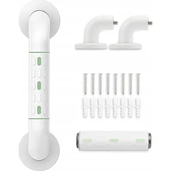 Madlo do koupelny PROTISKLUZOVÁ MADLO 30 CM BÍLÉ SE SVÍTÍCÍMI BODY DO KOUPELNY A NA TOALETU