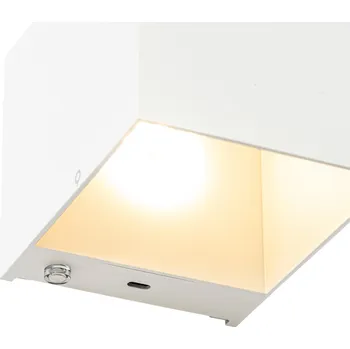 Nástěnné svítidlo Nástěnné svítidlo bílé s LED diodou a dotykovým stmívačem s možností nabíjení