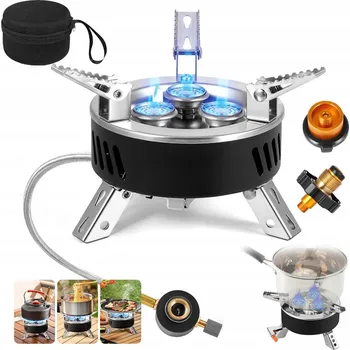 Turistický vařič MINI TURISTICKÝ VAŘIČ SKLÁDACÍ 8000W - PŘENOSNÝ A VÝKONNÝ