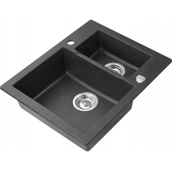 Granitový dřez Dřez jednopůlkomorový Moderno Annie granit černý