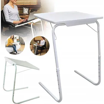 Zahradní stůl MALÝ SKLÁDACÍ STŮL, SKLÁDACÍ POČÍTAČOVÝ STOLEK, PŘÍRUČNÍ STOLEK, BÍLÝ