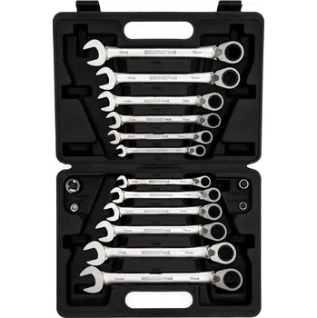 Klíč GEDORE Sada Otevřených a Očkových Klíčů s Ráčnou 16 Kusů 8-19 mm