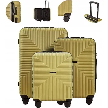 Wings Sada pevných kufrů z polykarbonátu JKD01-3KPL, 191 l