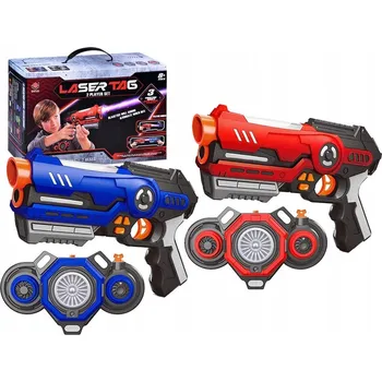 Dětská zbraň Laser Tag Sada pro 2 Hráče – Laserové Pistole Červená Modrá