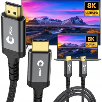 Video kabel HDMI kabel pro LAPTOP 0.5m 2.1 ULTRA HIGH SPEED 8K 4K Krátký kabel HDR