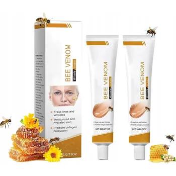 Pleťový krém 2 ks krému proti vráskám s včelím jedem na obličej a krk, 20 g