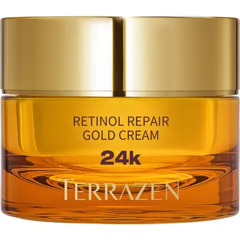 Pleťový krém TERRAZEN - RETINOL REPAIR GOLD CREAM - Luxusní protivráskový krém s multi-retinolem, 24k zlatem a peptidy 50 ml