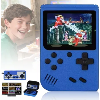 Herní konzole Přenosná herní konzole 800 v 1 EVA 3 palce připojení k TV sada modrá