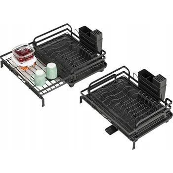 Odkapávač na nádobí Odkapávač Na Nádobí Rozkládací odkapávač s otočnou výlevkou 360° Velký, kovový