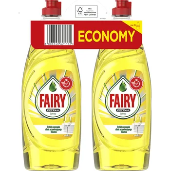 Mycí prostředek Prostředek na mytí nádobí FAIRY Extra+ Citrus 2 x 650 ml