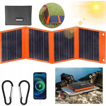 Bezpečnostní kamera 25W PANEL SOLARNY TYPE-C USB A MONOKRYSTALICKÝ KŘEMÍK ORANŽOVÝ