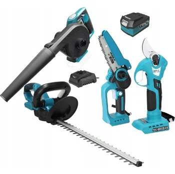 Nůžky na živý plot SADA AKU NÁŘADÍ 4AH 18V DEDRA PILA ZAHRADNÍ NŮŽKY NŮŽKY FUKAR ZAHRADNÍ