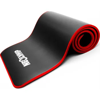 podložka na cvičení NEOLYMP Extra tlustá, protiskluzová sportovní podložka 80 ČERNÁ|ČERVENÁ