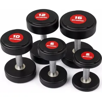 Sada jednoručních pogumovaných činek Gympac 2 - 20 kg