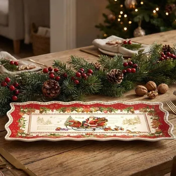 Vánoční obdélníková etažér EASY LIFE 40 × 18 cm