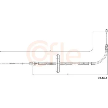 Lanko parkovací brzdy Lanovod parkovací brzdy COFLE 10.4313