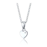 4436 MINET Stříbrný náhrdelník se srdíčkem - dcera