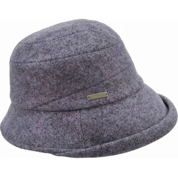 Klobouk SEEBERGER Dámský šedý měkký klobouk cloche - Bucket Hat Velikost: 55 cm (S)