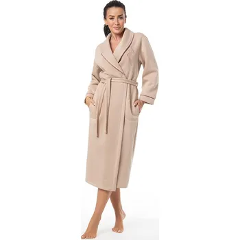 Dámský župan Zateplený bavlněný župan Ember béžový s fénixem M