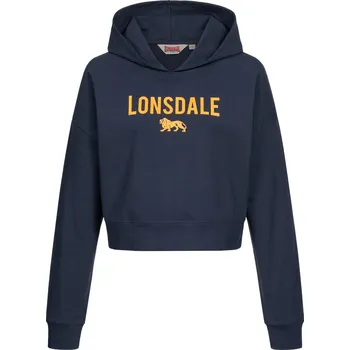 Dámská mikina Lonsdale Women's hooded sweatshirt cropped oversized Lonsdale modrá 2001437