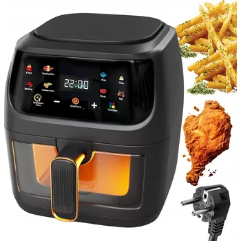 fritéza Horkovzdušná fritéza 8L s okénkem a rychlým ohřevem