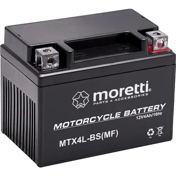Motobaterie GELOVÝ AKUMULÁTOR YTX4L-BS MORETTI VELMI DOBRÝ