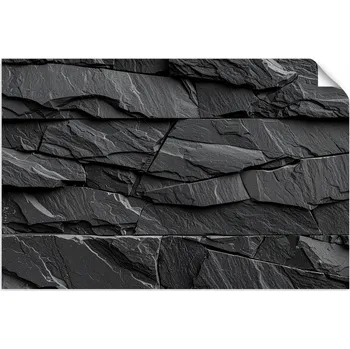 Fototapeta Samolepicí nálepka do obývacího pokoje kuchyně koupelny, Černý kámen 130x90