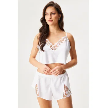 Dámské pyžamo Saténové pyžamo Bluebella Leonora krátké