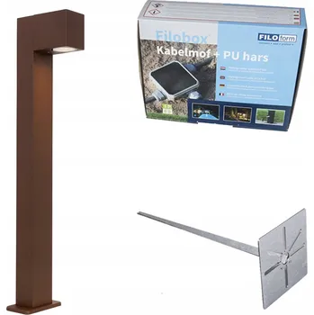 IP kamera Kvadratický osvětlovací sloupek QAZQA GU10 65 cm