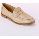 Kožené zlaté mokasíny zlatavá 41