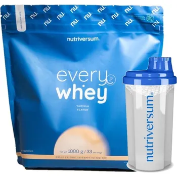 Protein Nutriversum Every Whey Protein, 1000 g Příchuť: Bílá čokoláda/Malina