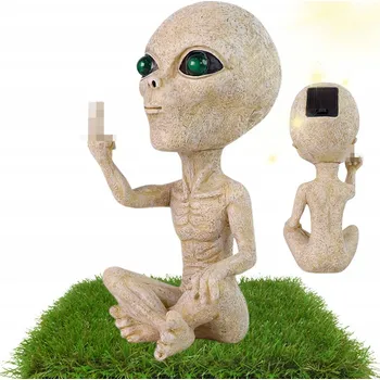 Venkovní osvětlení SOLÁRNÍ LAMPA MIMOZEMŠŤAN LED - ZAHRADNÍ DEKORACE ZAPICHOVACÍ 24 CM