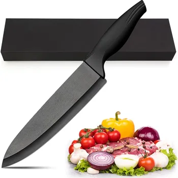 Kuchyňský nůž LINSTYLE Keramický Nůž 18 cm Kuchyňský Ergonomický Černý