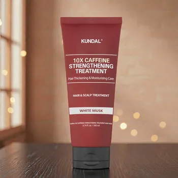 Vlasová regenerace KUNDAL - 10X Caffeine Strengthening Treatment - Posilující vlasová kúra s 10× kofeinem - 200 ml