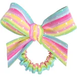 Invisibobble Kids Sprunchie Slim w. Bow dětská látková gumička do vlasů Let‘s Chase Rainbows